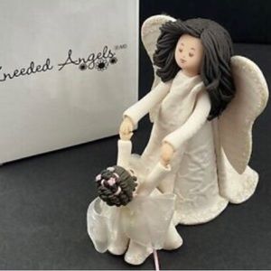 Kneeded Angels mother and daughter figurine